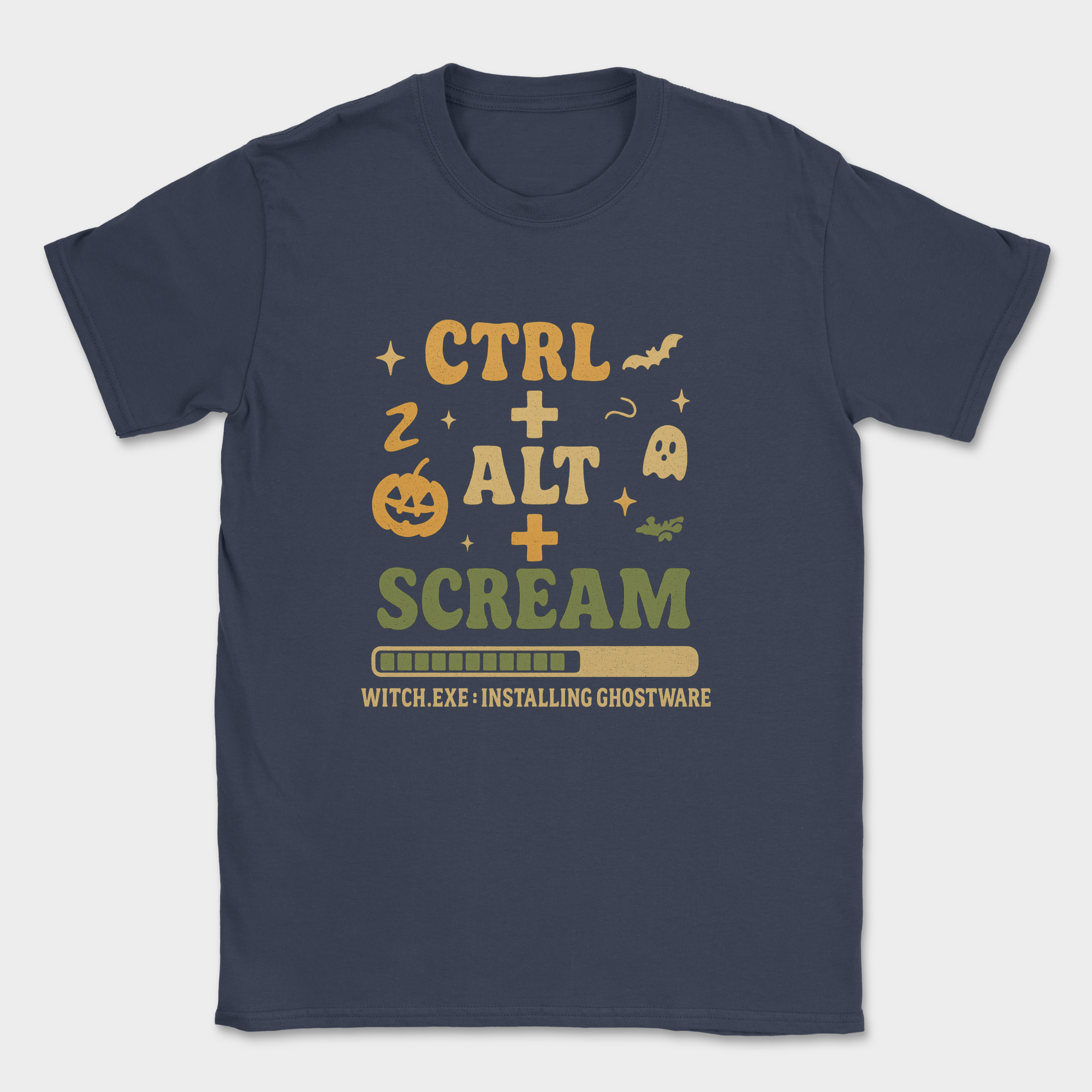 ctrl + alt + scream shirt — Navy