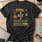 ctrl + alt + scream shirt - Black