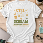 ctrl + alt + scream shirt - White