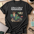 ctrl c ctrl v engineer shirt - Black