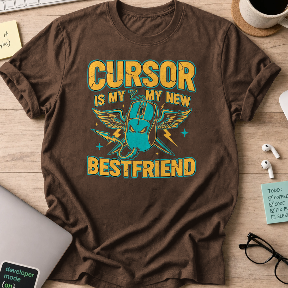 cursor is my new bestfriend shirt - Dark Chocolate