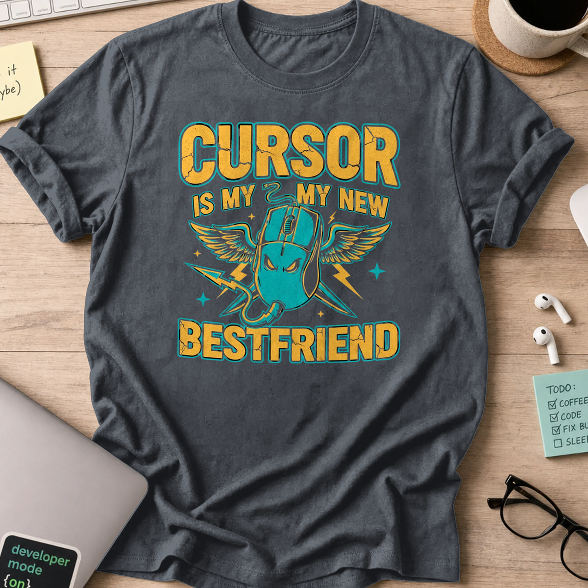 cursor is my new bestfriend shirt - Dark Heather