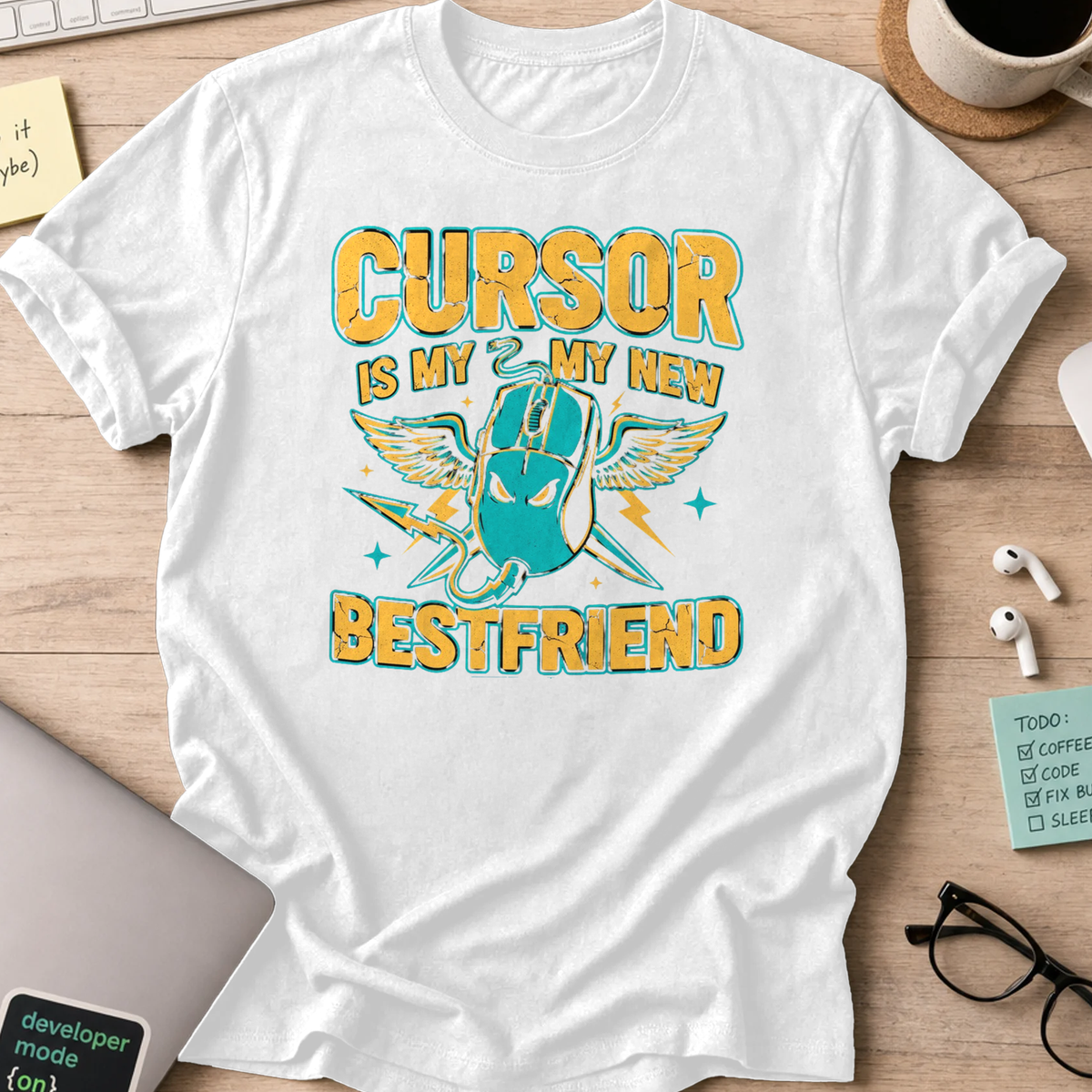 cursor is my new bestfriend shirt - White