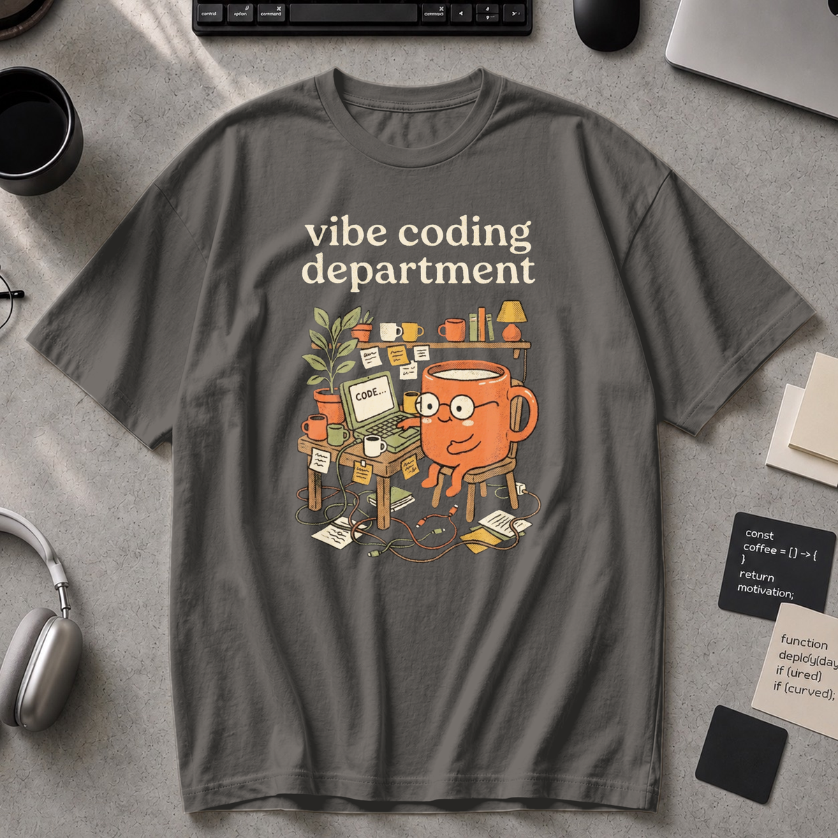 Cute Vibe Coding Department Premium Shirt - Pepper