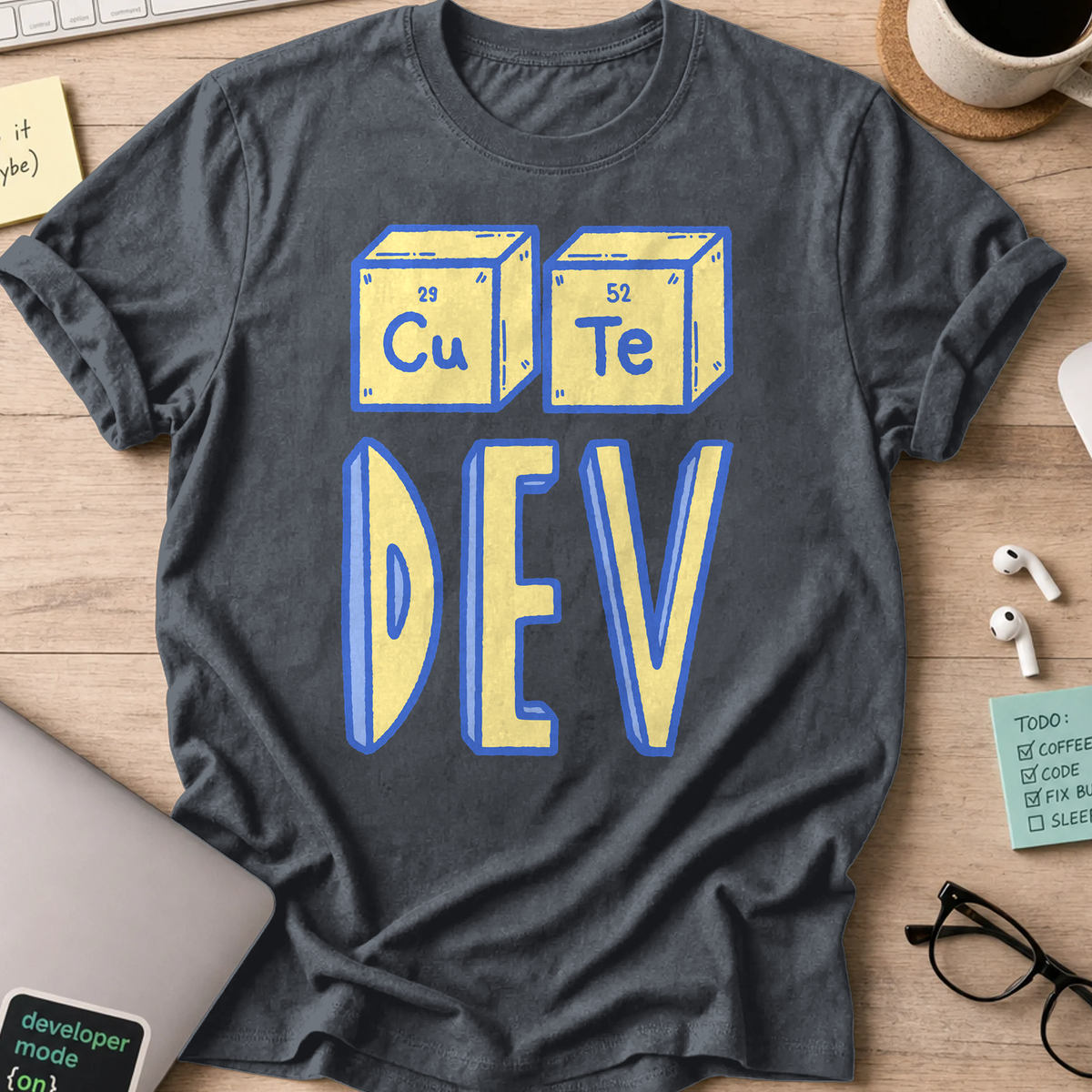 cute dev shirt - Dark Heather