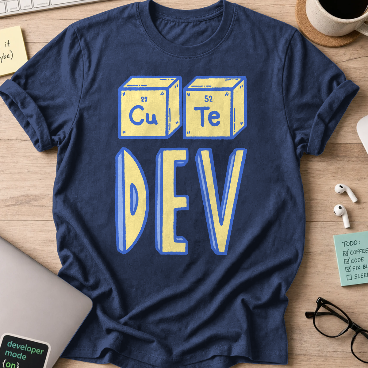 cute dev shirt - Navy