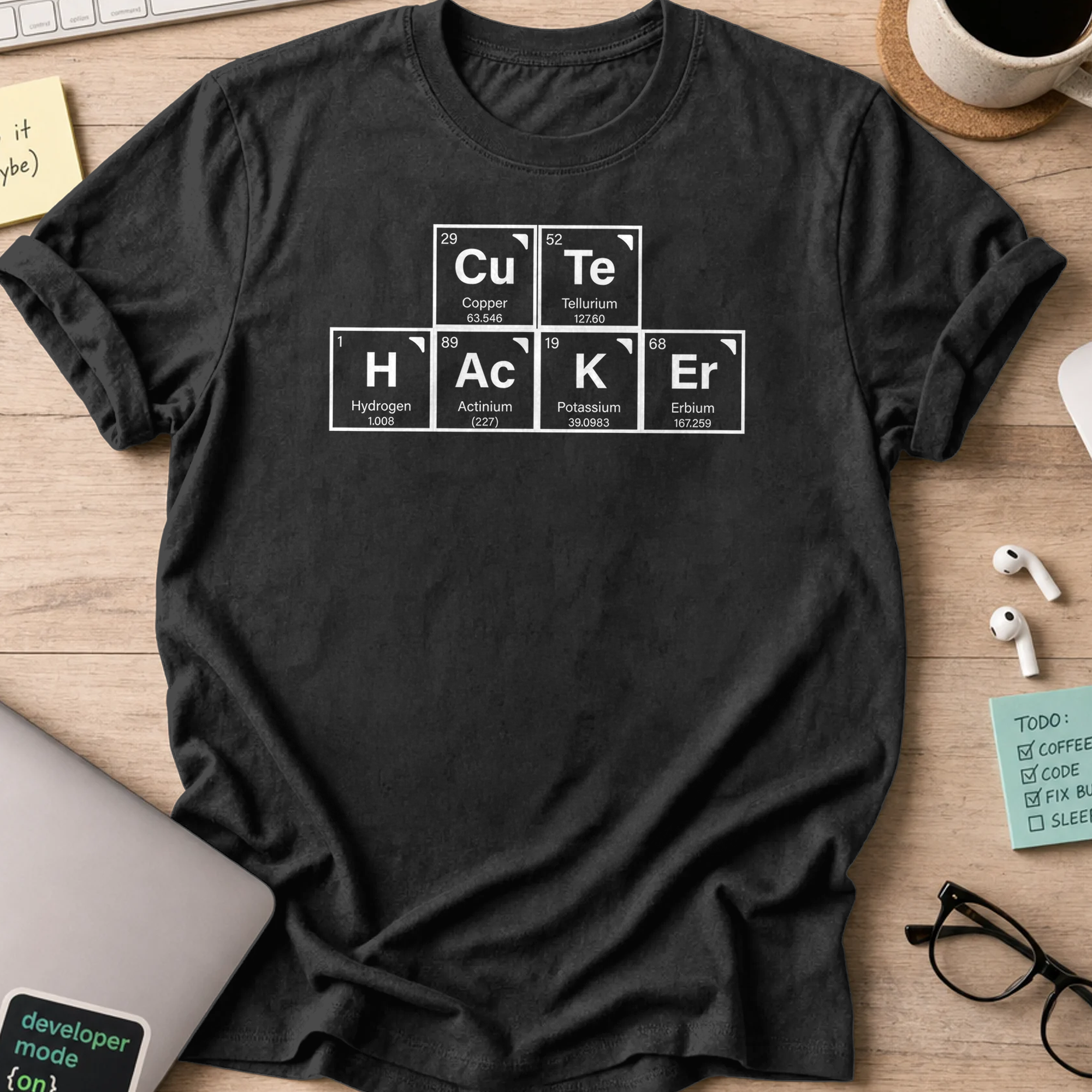 cute hacker shirt - Black