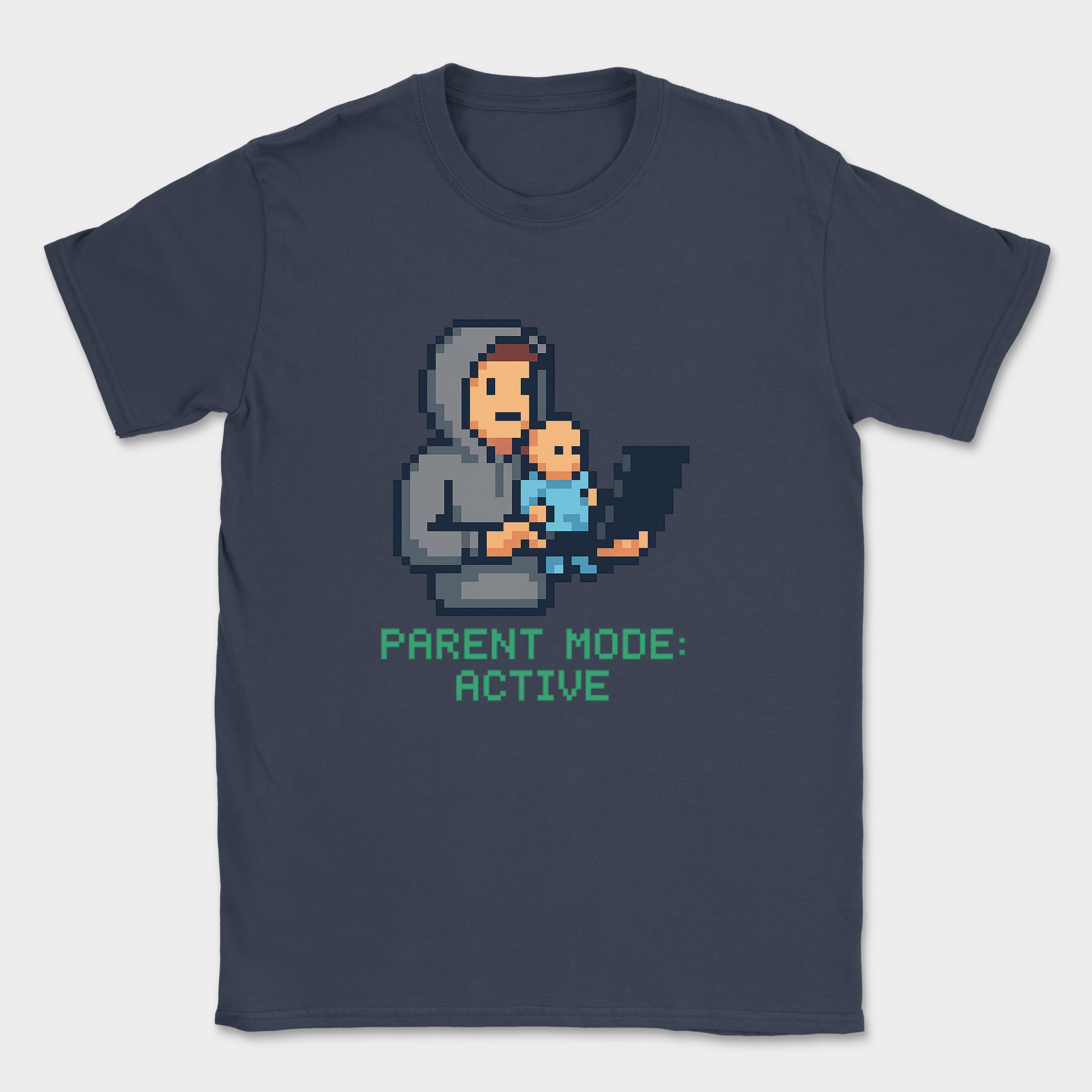 DAD parent mode active shirt — Navy