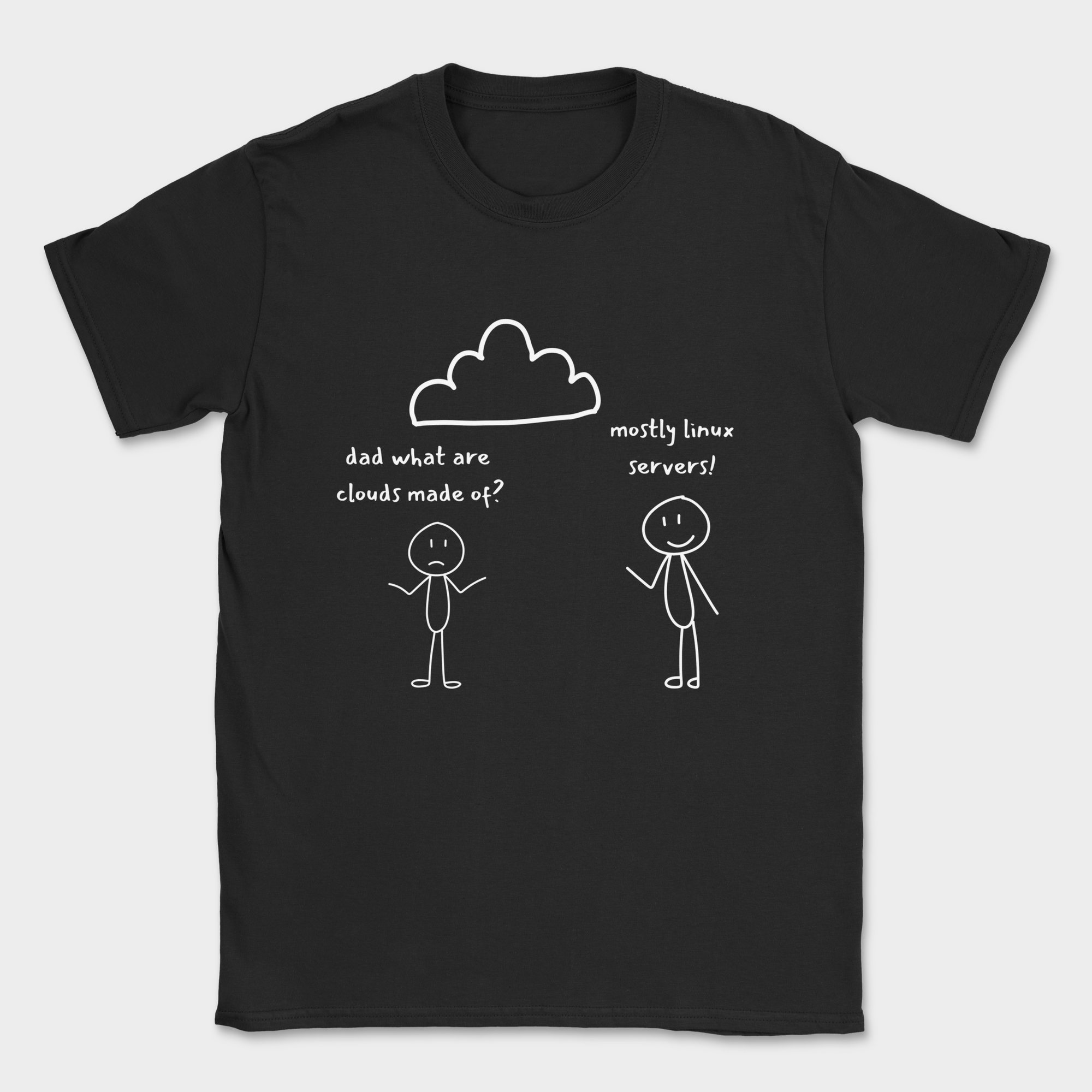 dad what are clouds made of shirt — Black