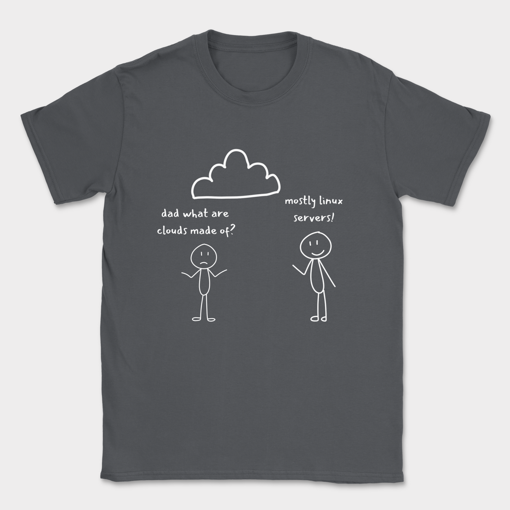 dad what are clouds made of shirt — Dark Heather Grey
