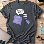 daddy diskette and baby usb shirt - Dark Heather