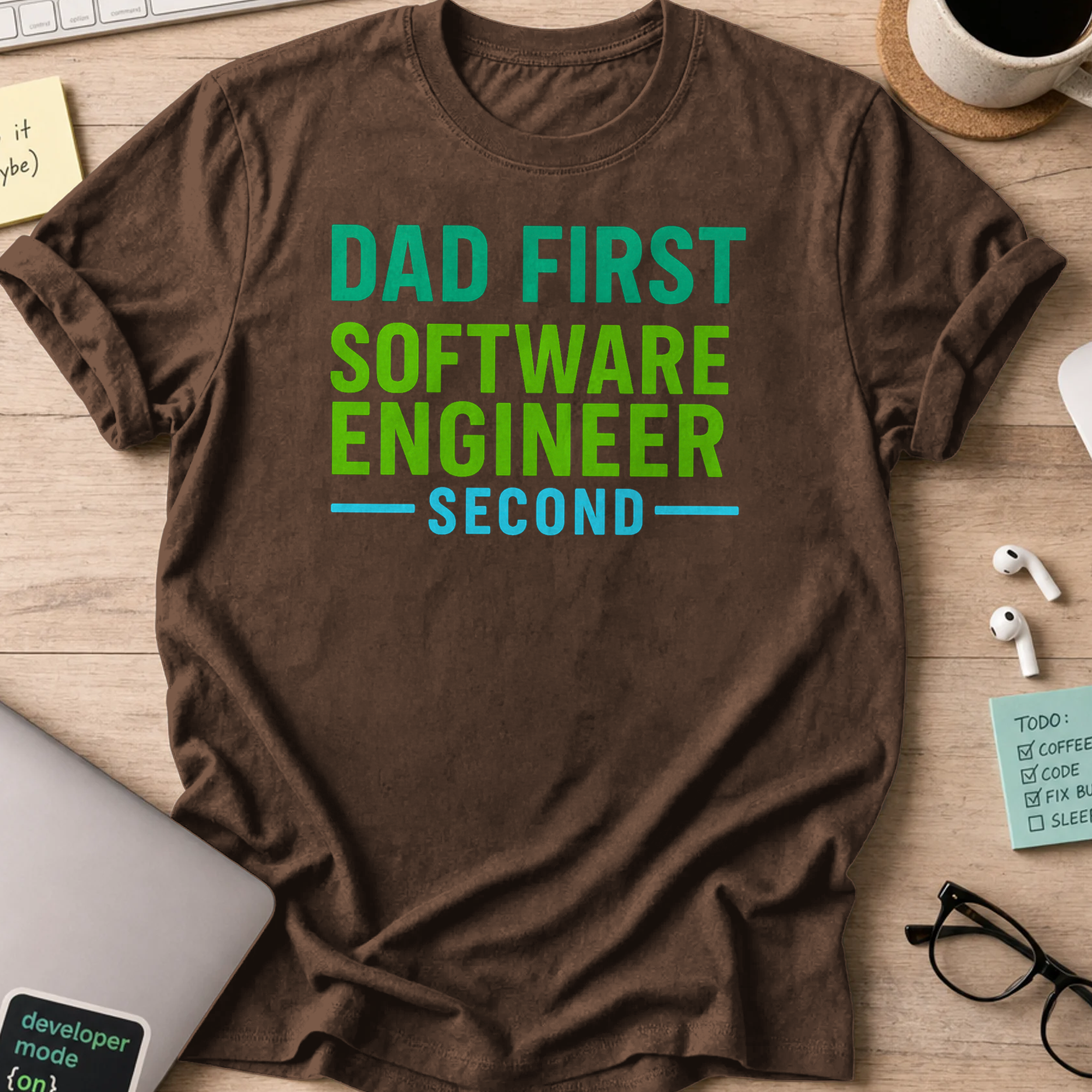 dad first software engineer second - Dark Chocolate