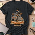 Dangling Commits Shirt — Black storefront mockup
