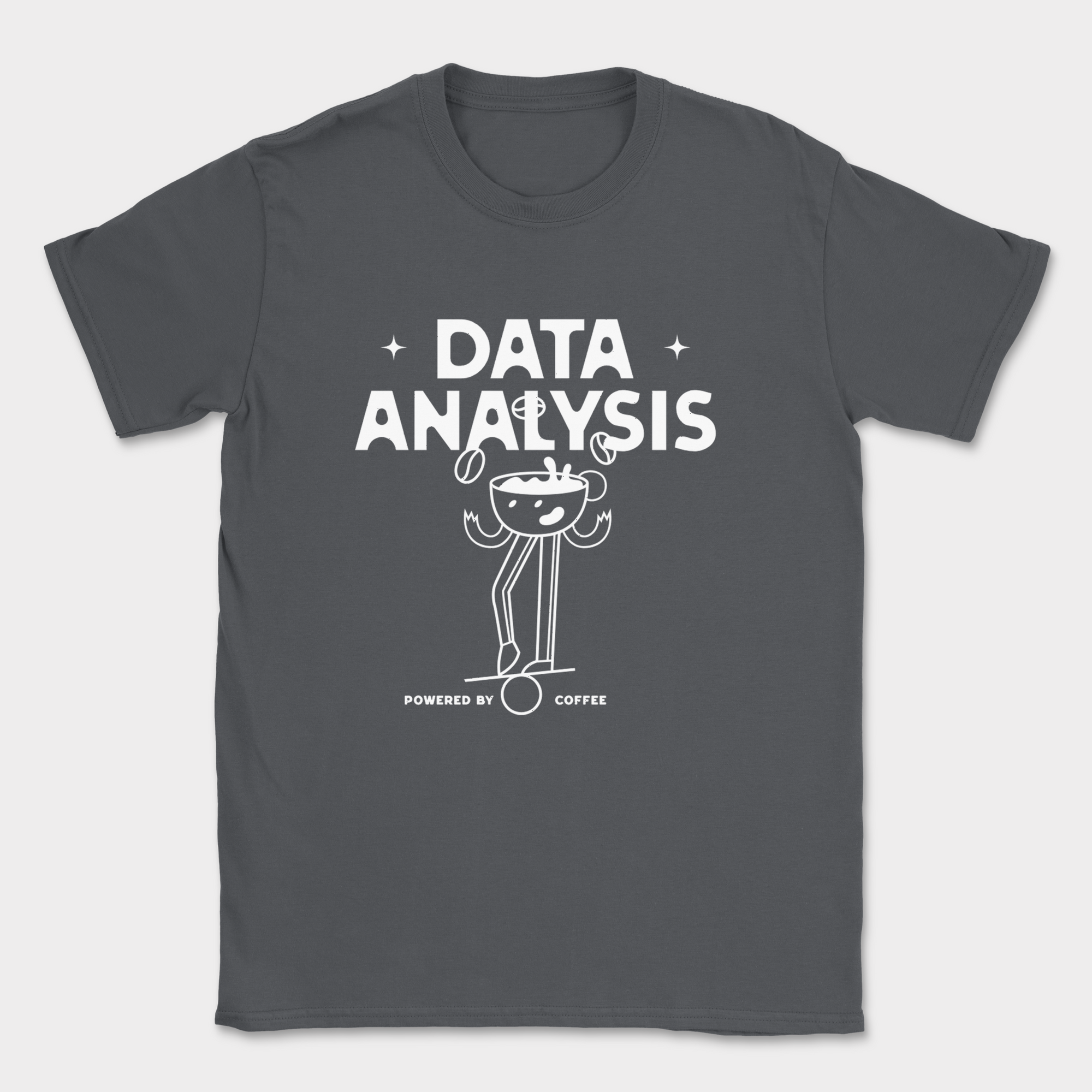 Data Analysis Powered by Coffee — Dark Heather Grey