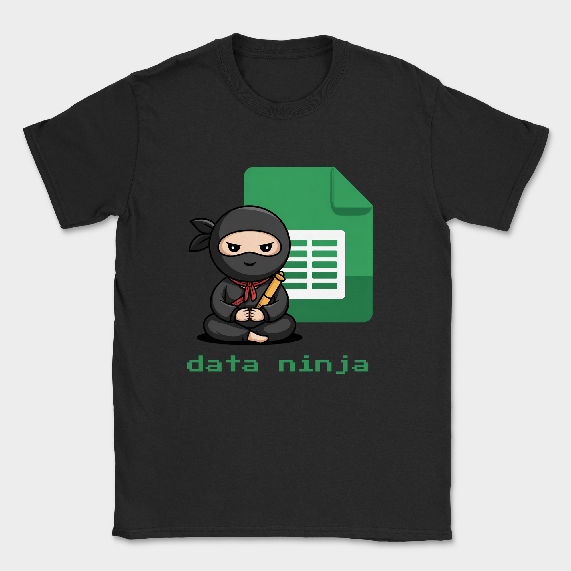 data ninja sheet shirt — Black