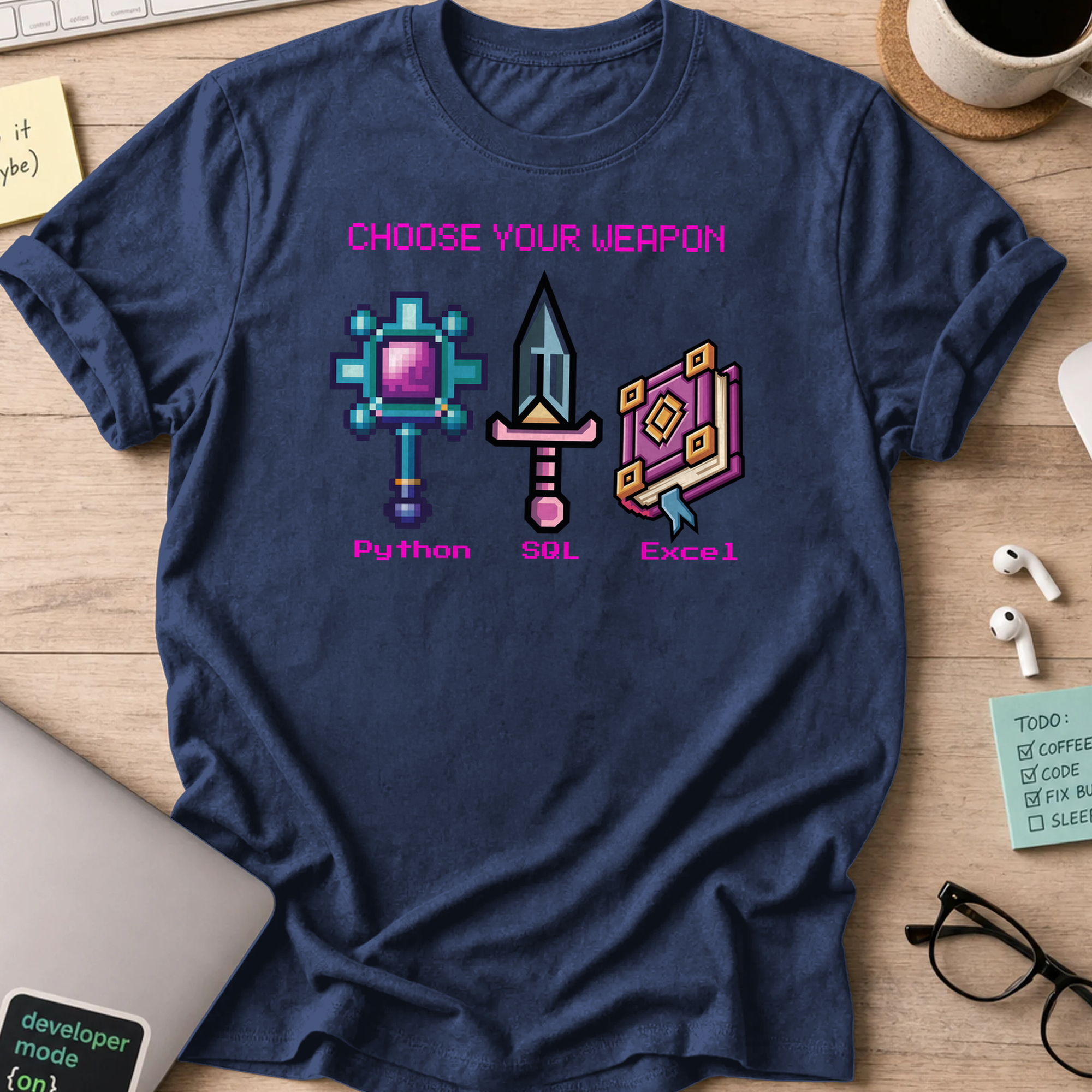 Data analytics weapon shirt - Navy