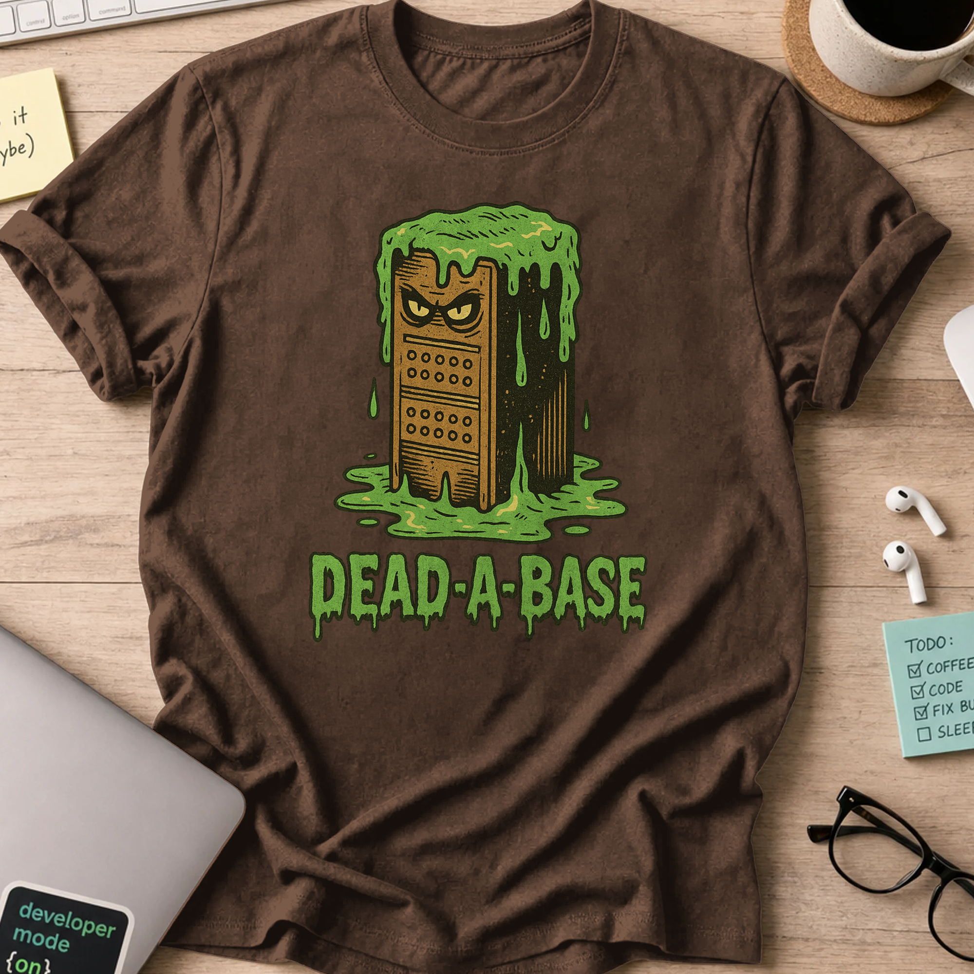 dead a base shirt - Dark Chocolate