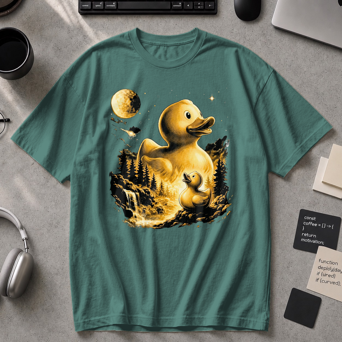 Debug Duck Midnight Premium Shirt - Blue Spruce