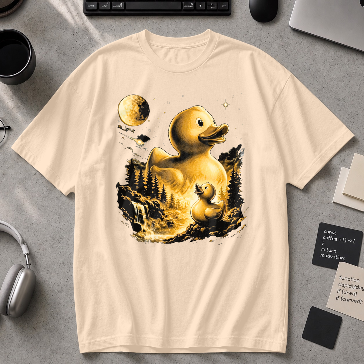Debug Duck Midnight Premium Shirt - Ivory
