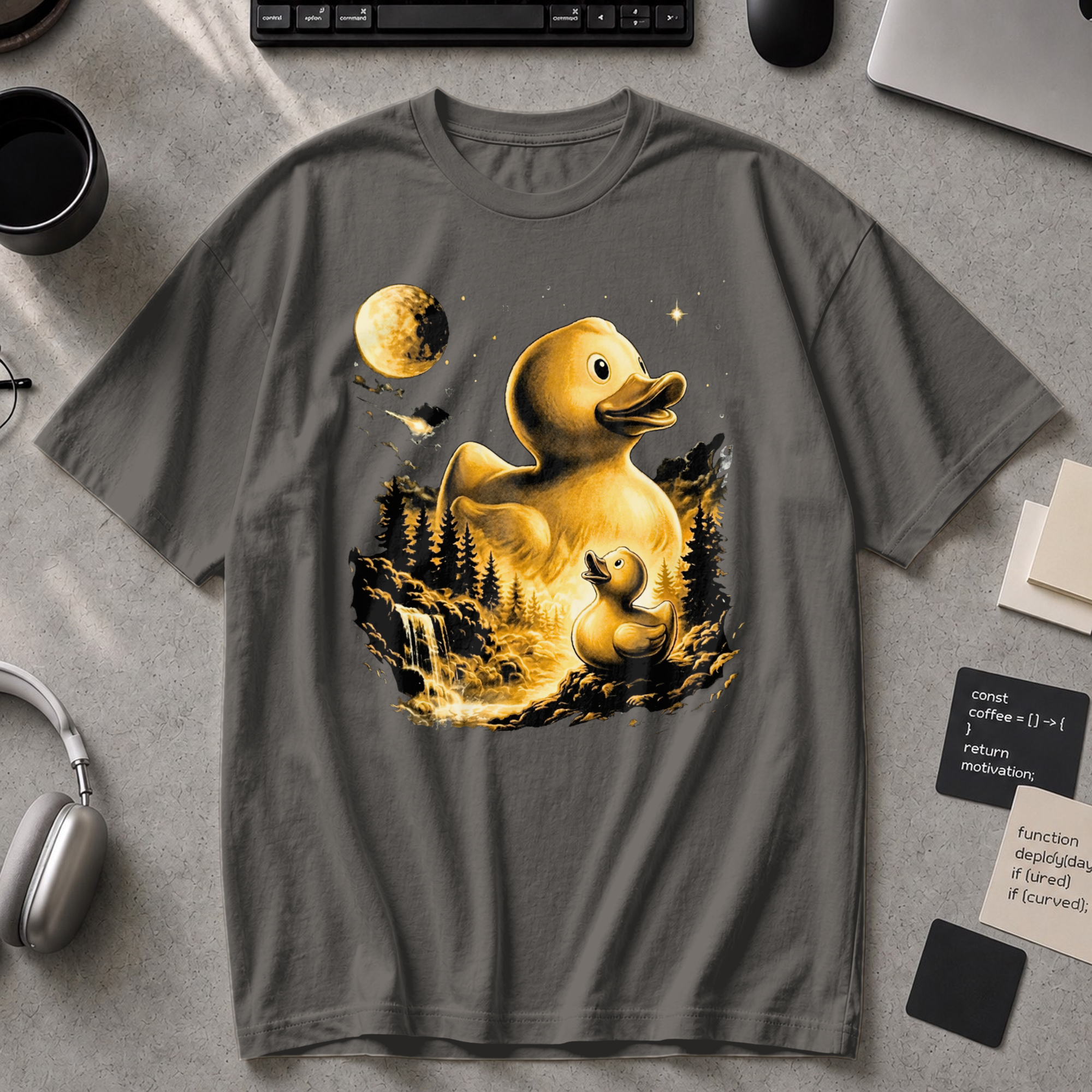 Debug Duck Midnight Premium Shirt - Pepper