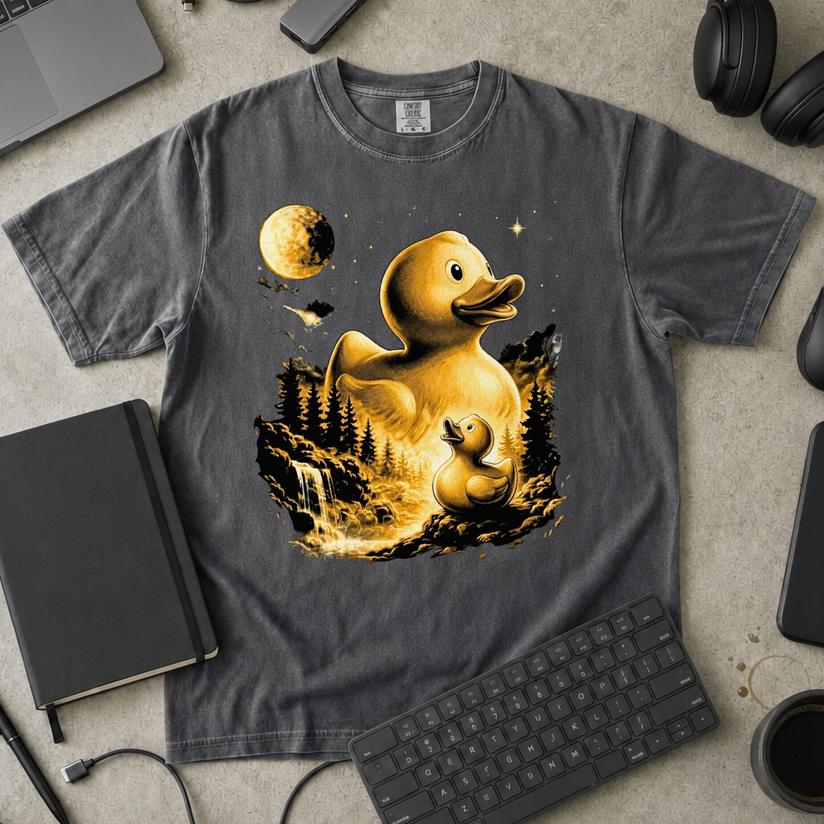 Debug Duck Midnight Premium Shirt — pepper Premium Shirt mock-up