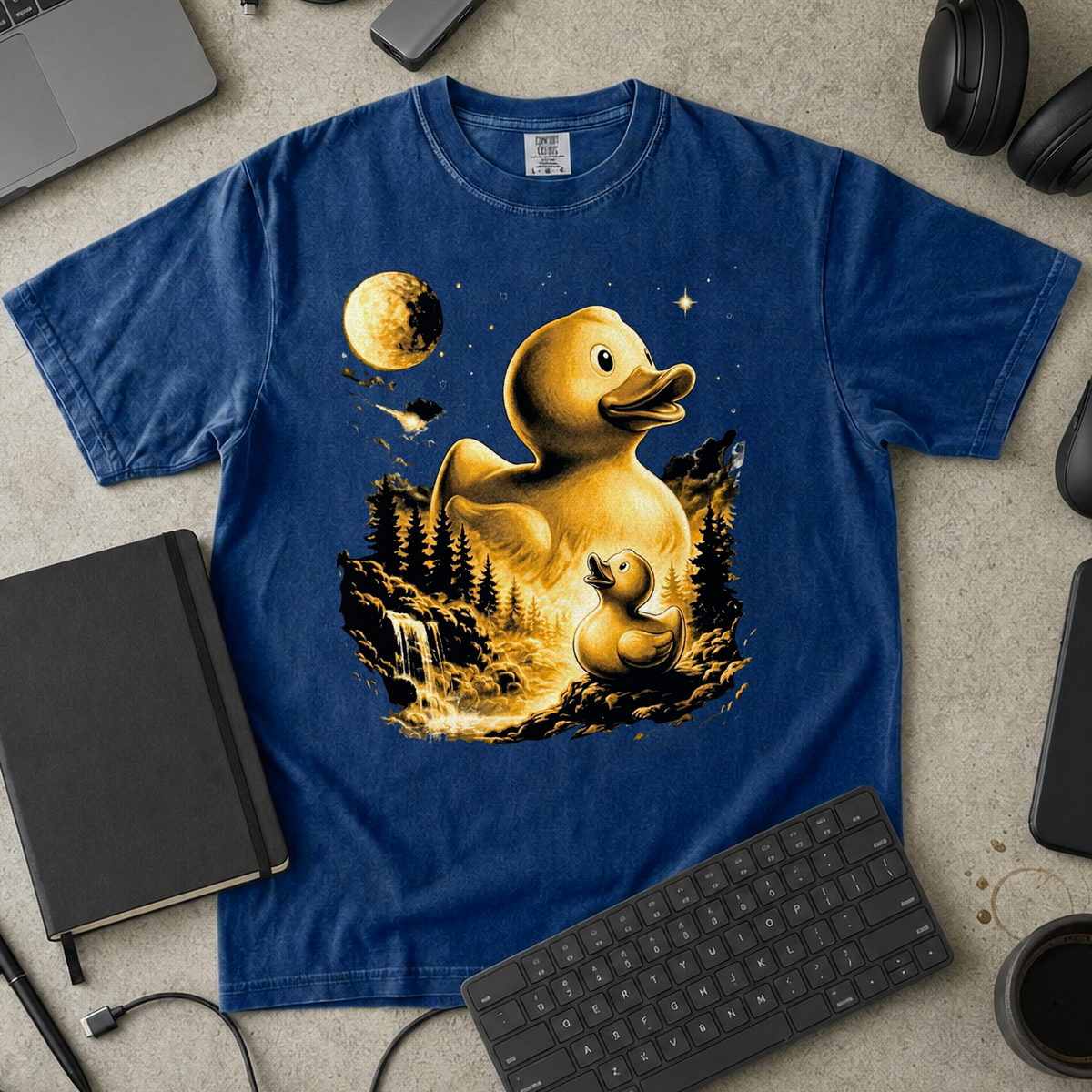 Debug Duck Midnight Premium Shirt — true navy Premium Shirt mock-up