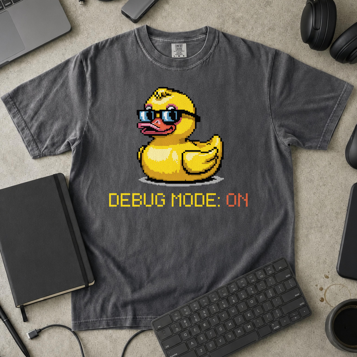 Debug mode: ON Premium Shirt — pepper Premium Shirt mock-up