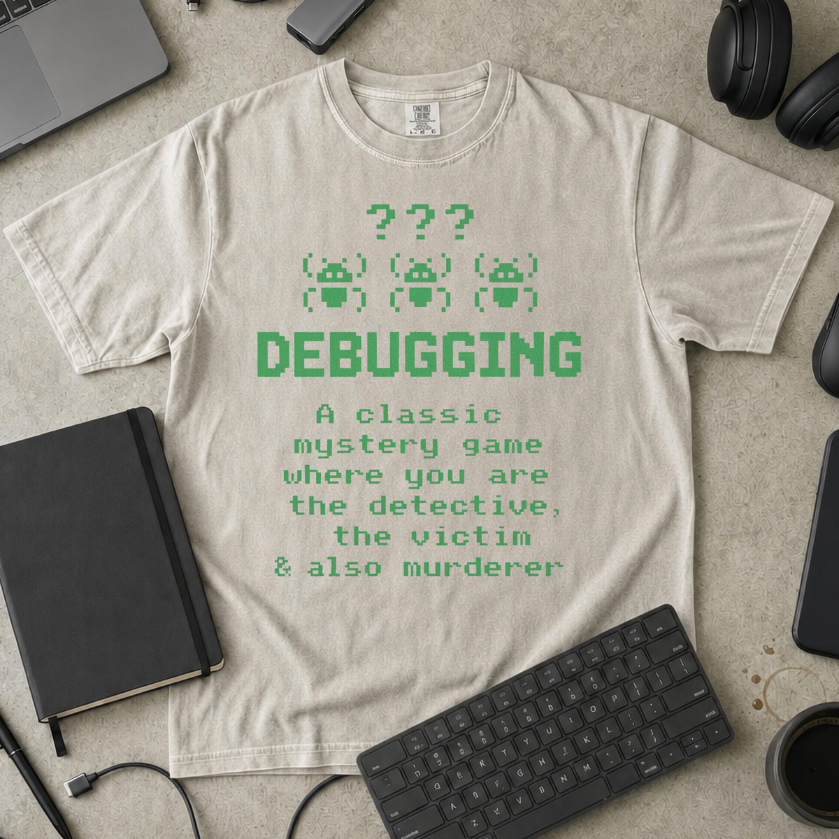 debugging definition Premium Shirt — ivory Premium Shirt mock-up