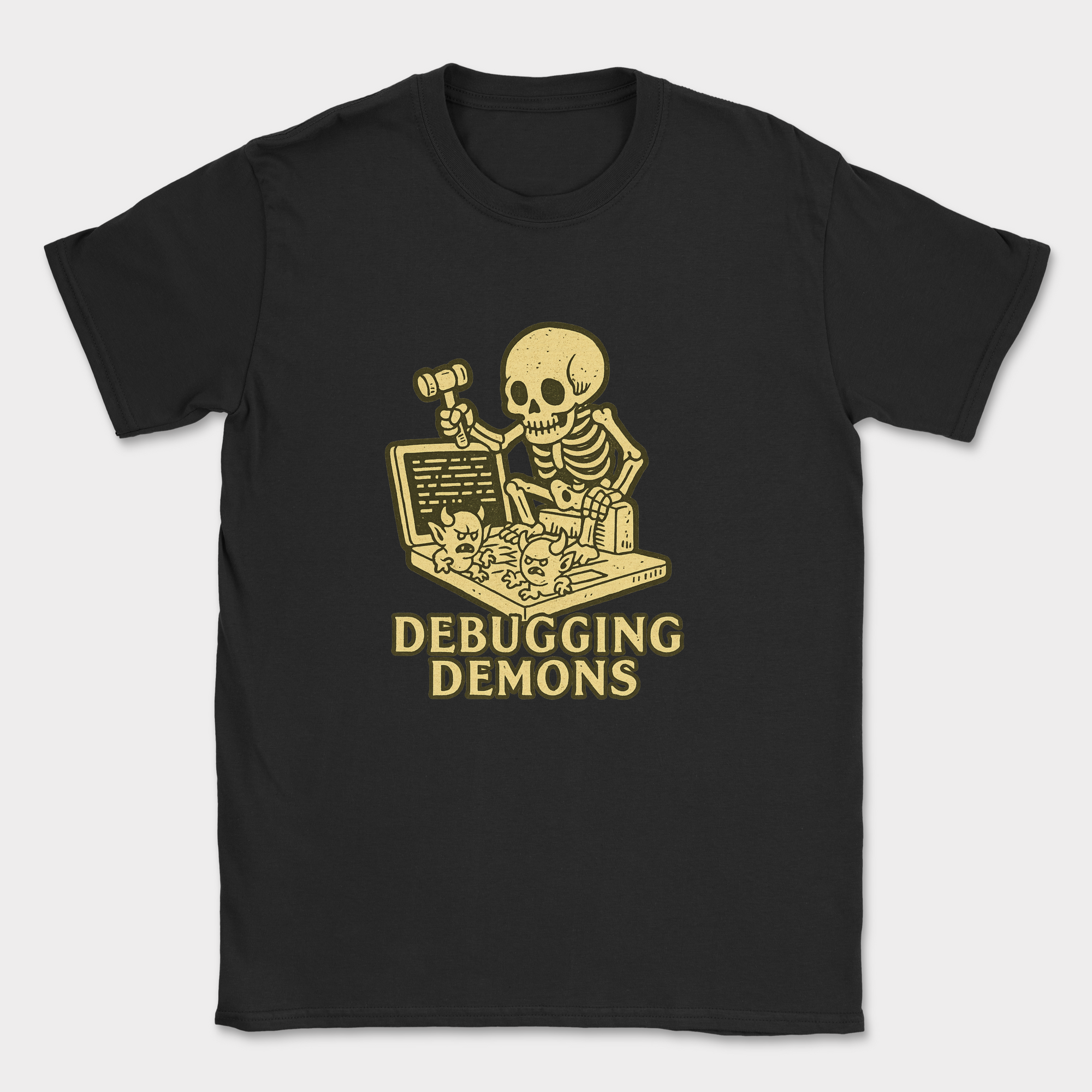 debugging demons shirt — Black