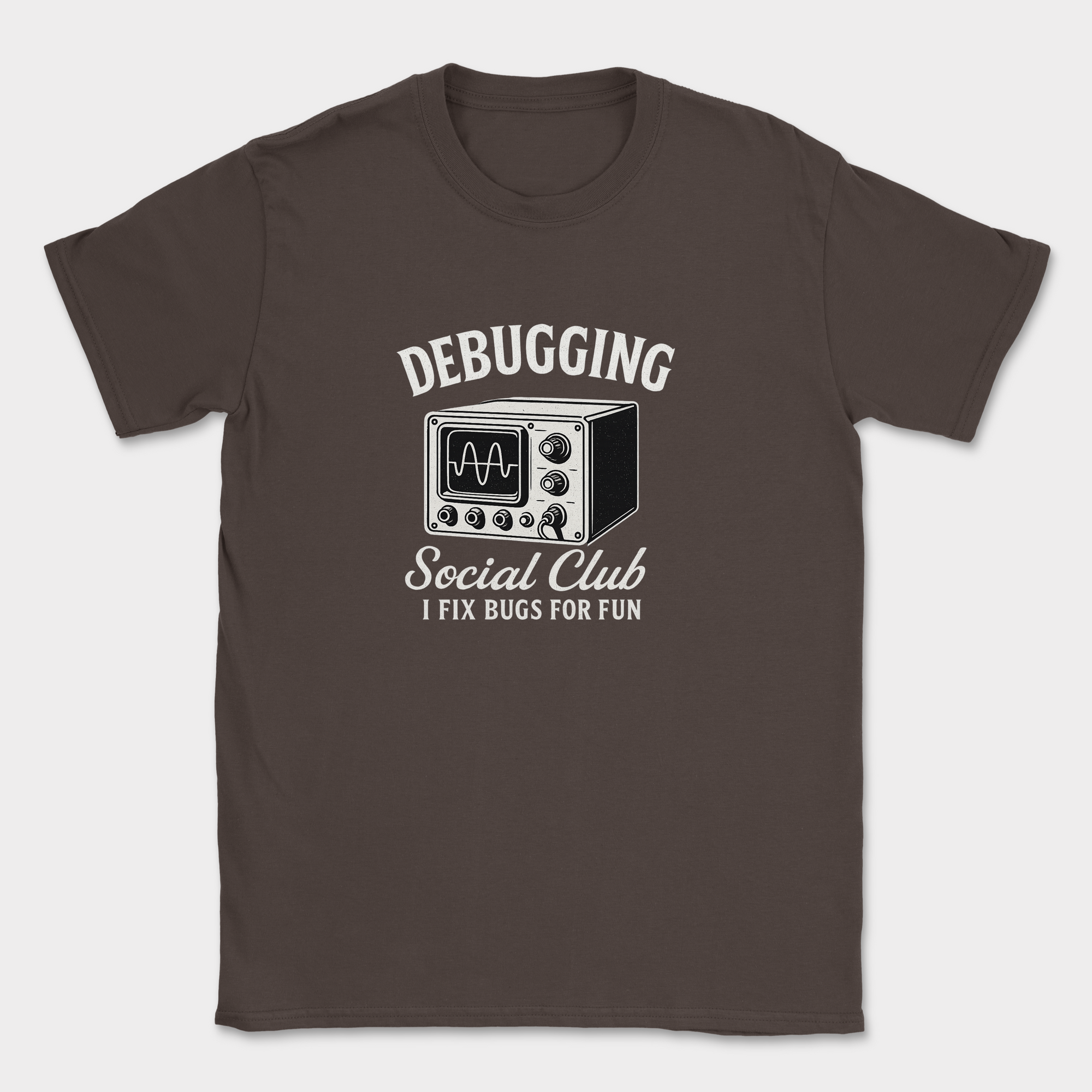 debugging social club shirt — Dark Chocolate