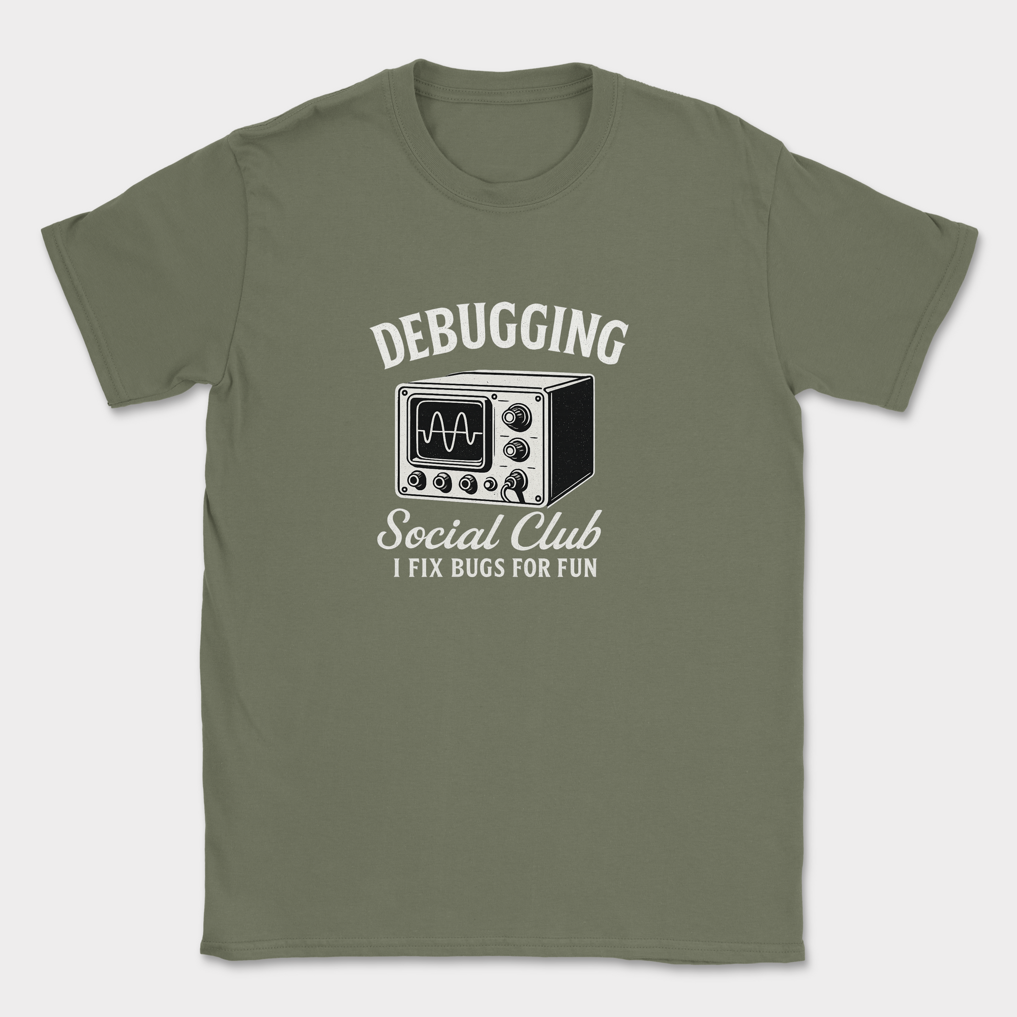 debugging social club shirt — Military Green