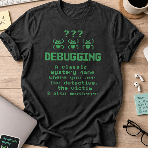 debugging definition shirt - Black
