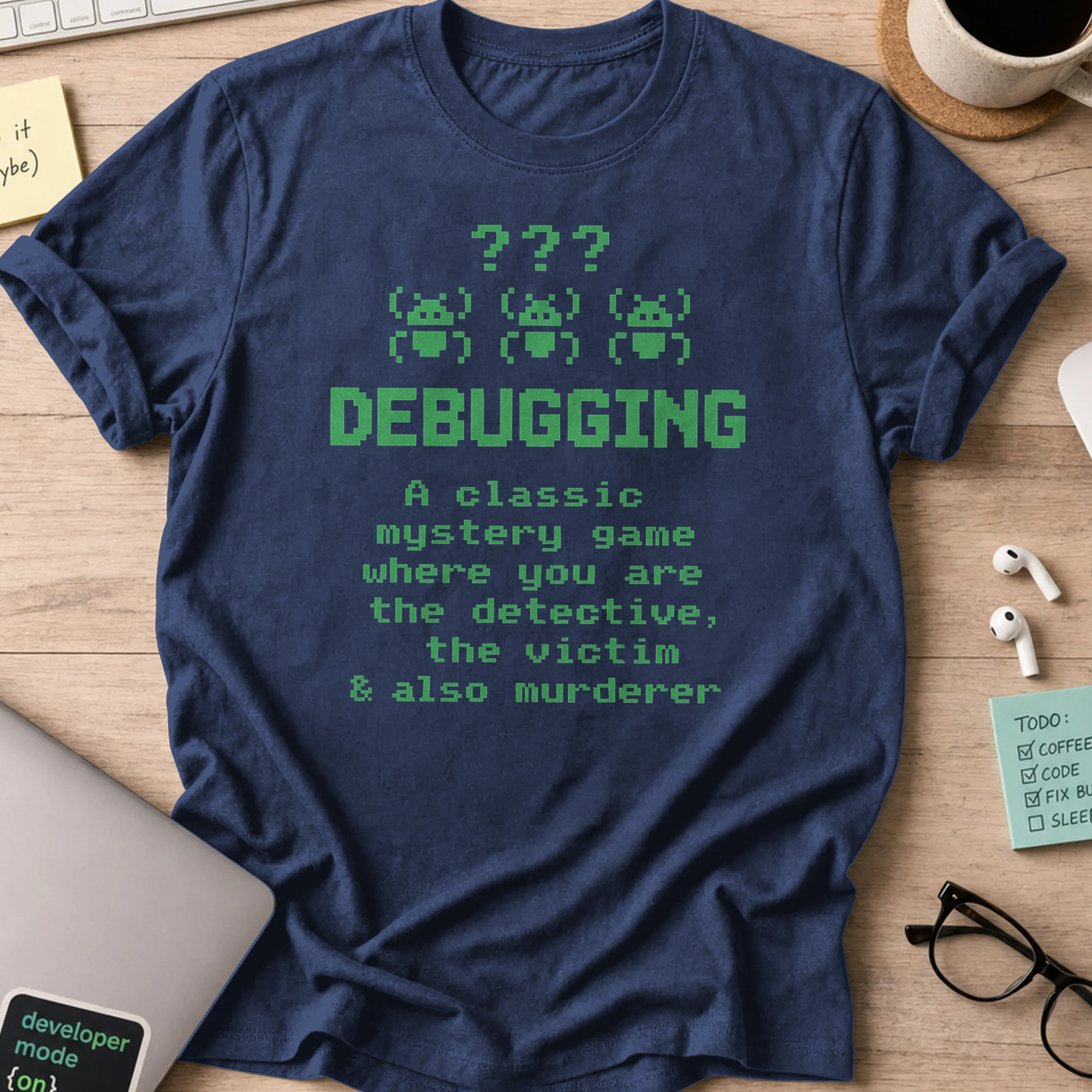 debugging definition shirt - Navy