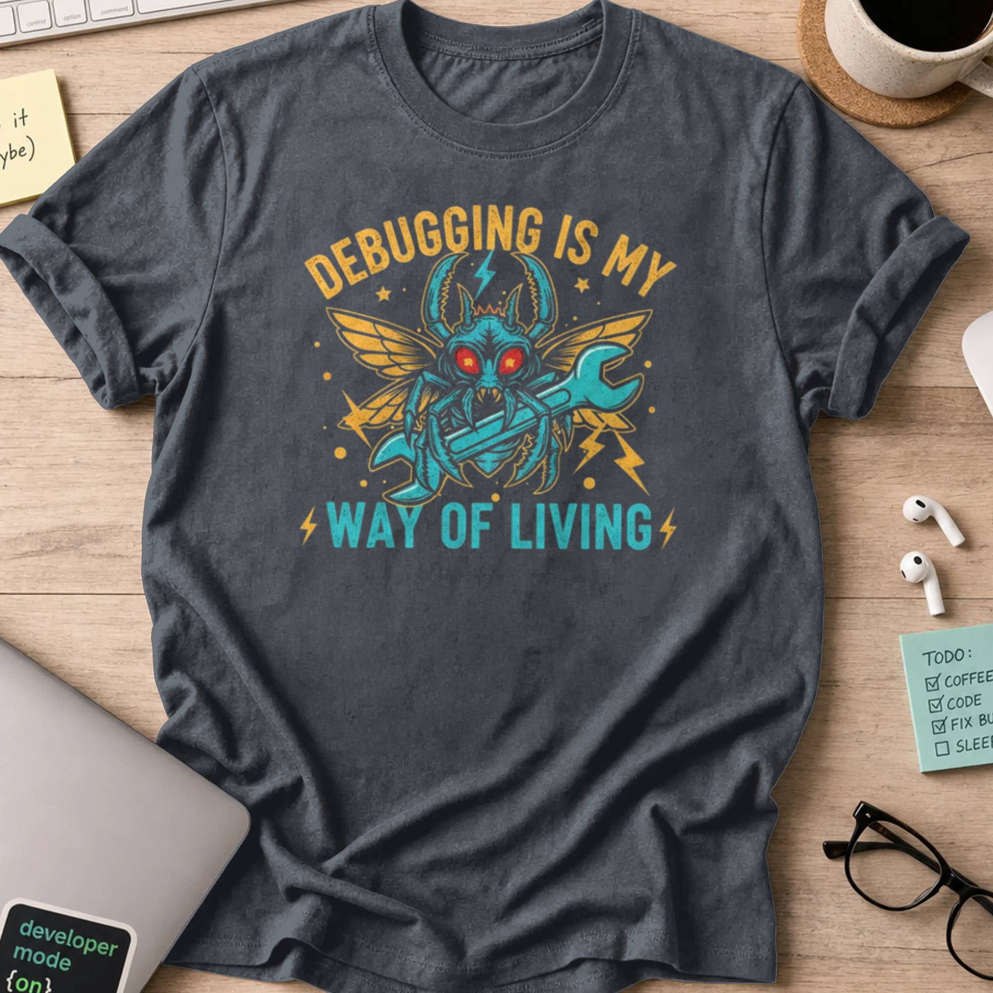 debugging is my new way of living shirt - Dark Heather