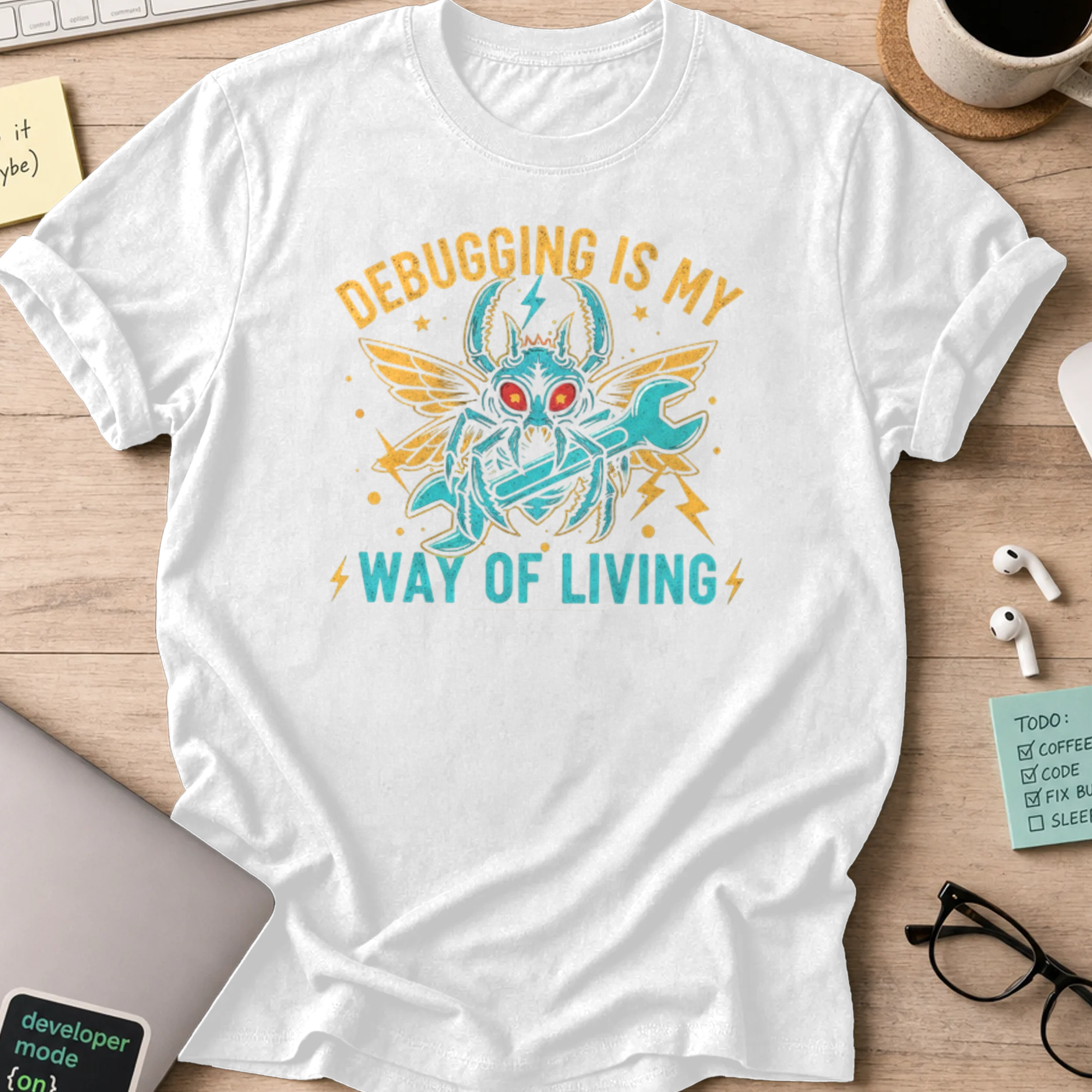 debugging is my new way of living shirt - White