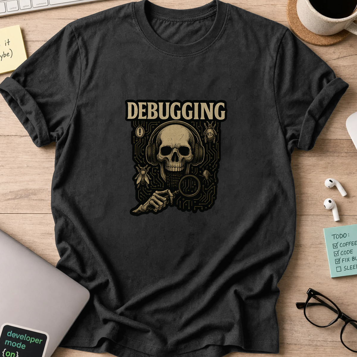 Debugging Skull shirt - Black