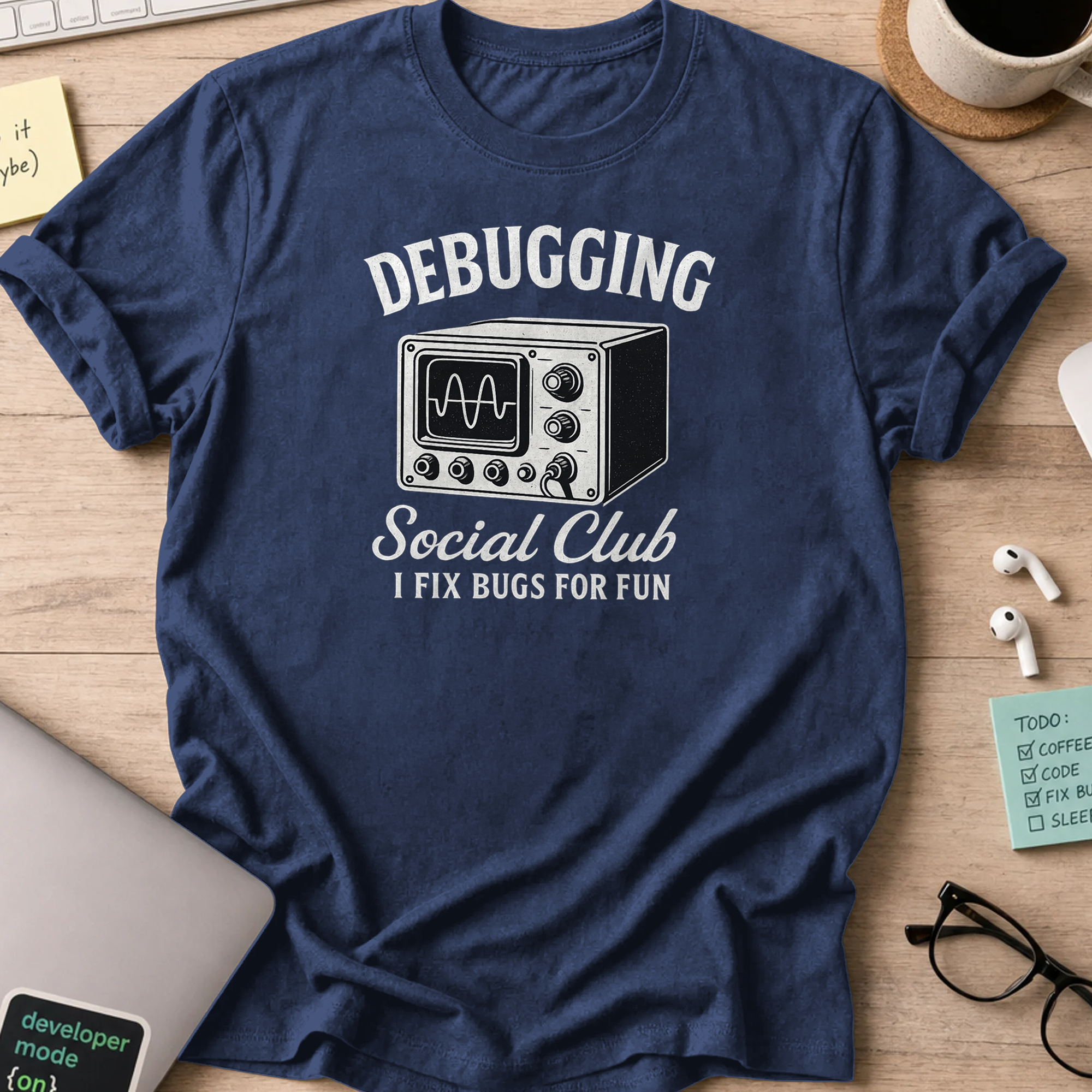 debugging social club shirt - Navy
