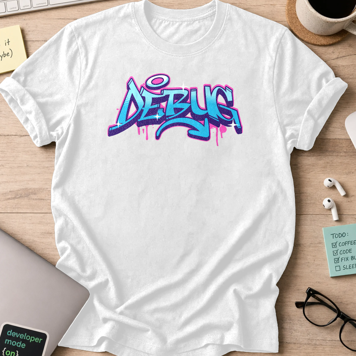 debug grafitti shirt - White