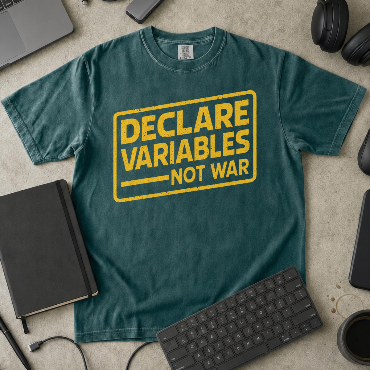declare variables Premium Shirt — blue spruce Premium Shirt mock-up