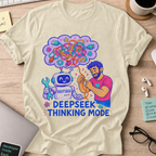 DeepSeek Thinking Mode Shirt — Natural storefront mockup