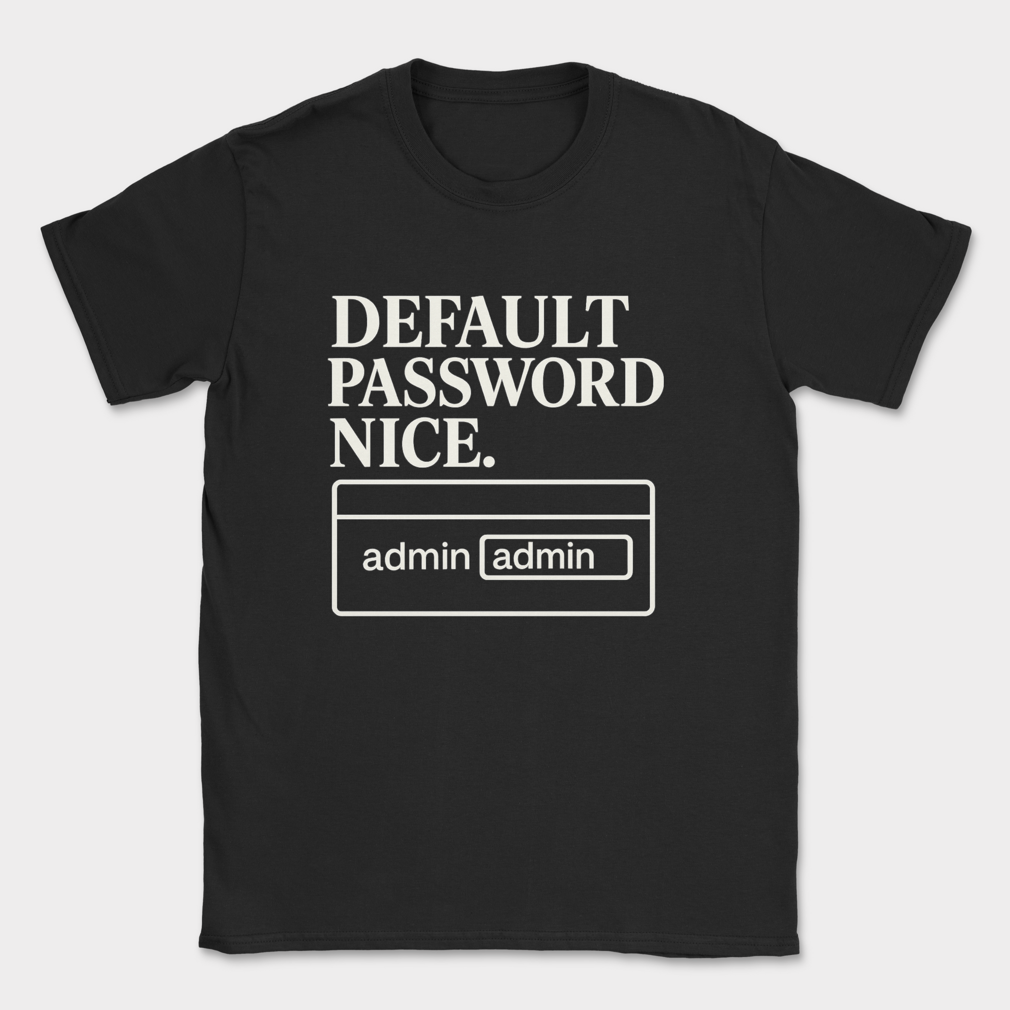 default password shirt — Black