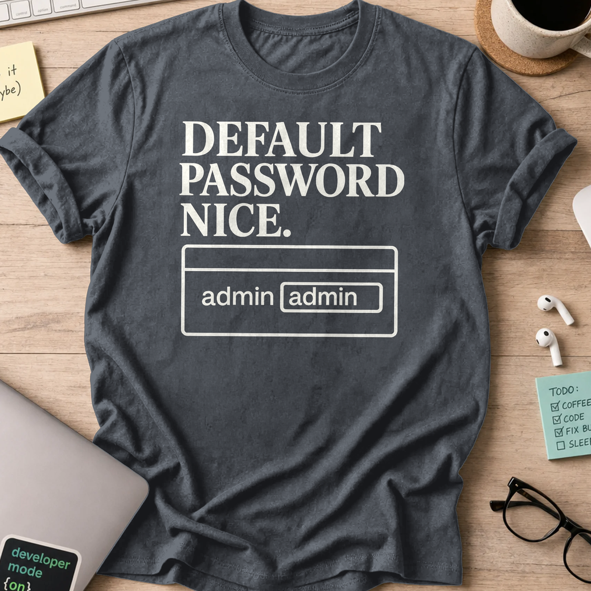 default password shirt - Dark Heather