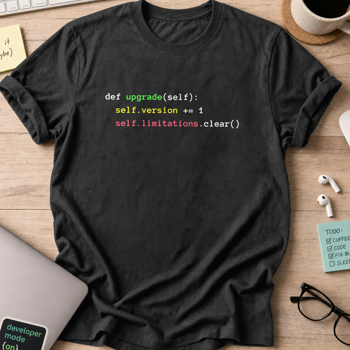def upgrade(self) shirt - Black