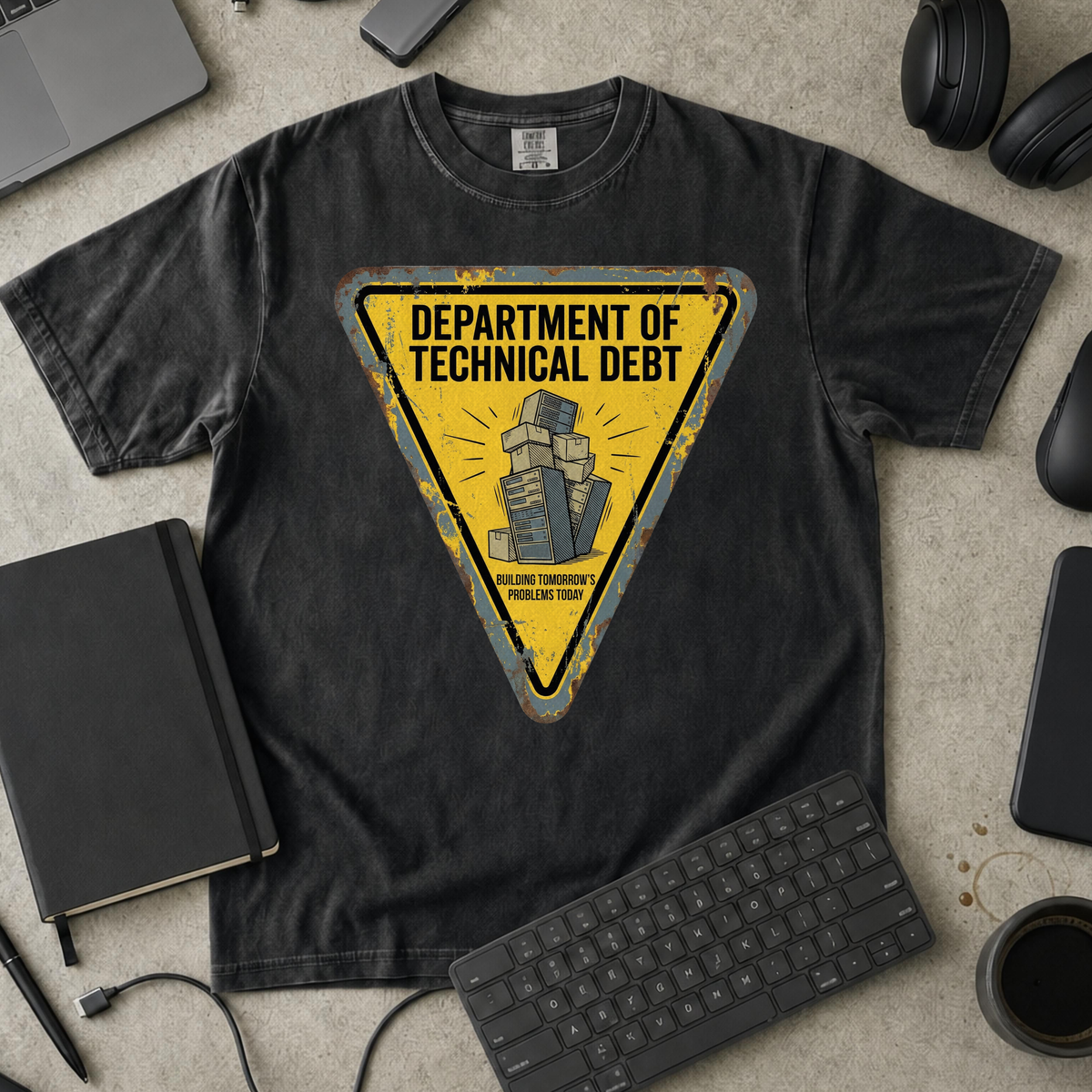 department of technical debt Premium Shirt — black Premium Shirt mock-up