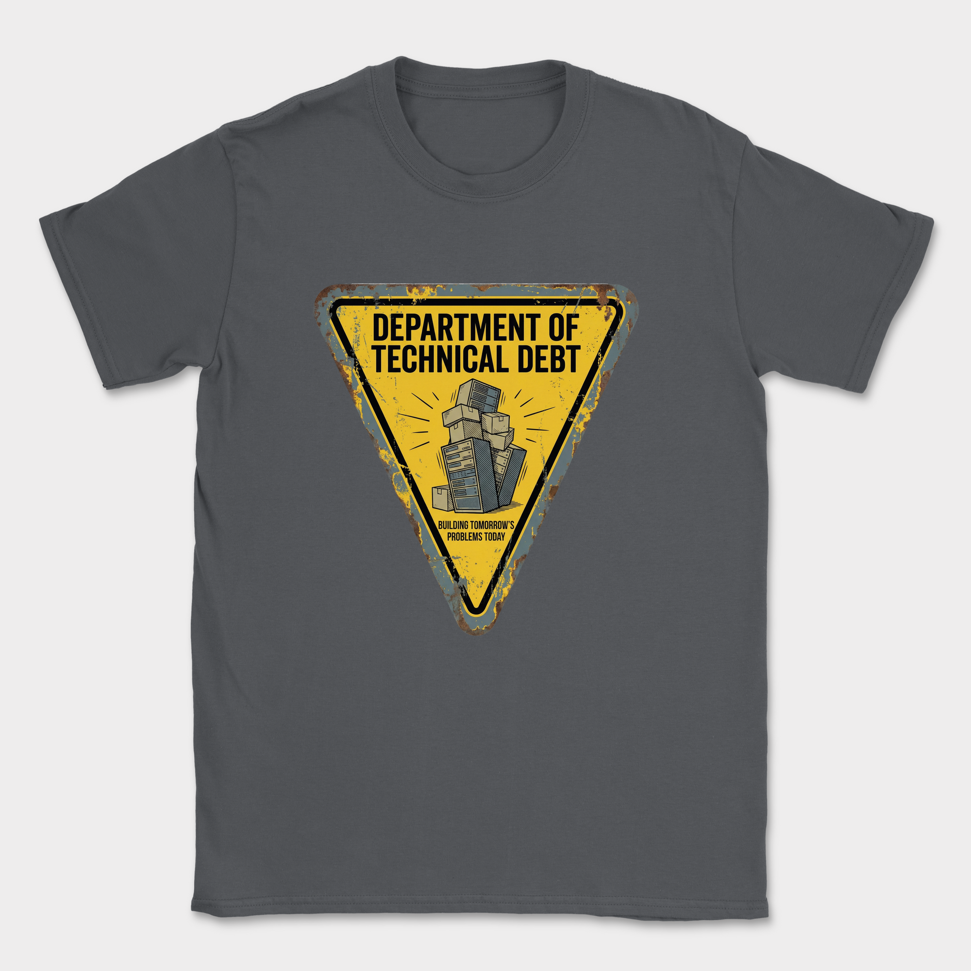 department of technical debt shirt — Dark Heather Grey