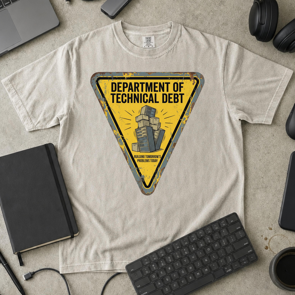 department of technical debt Premium Shirt — ivory Premium Shirt mock-up