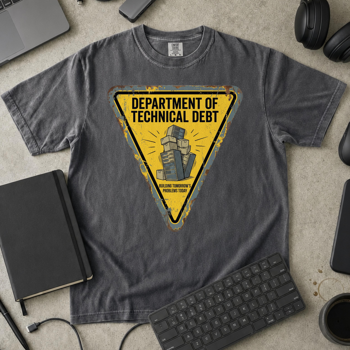 department of technical debt Premium Shirt — pepper Premium Shirt mock-up
