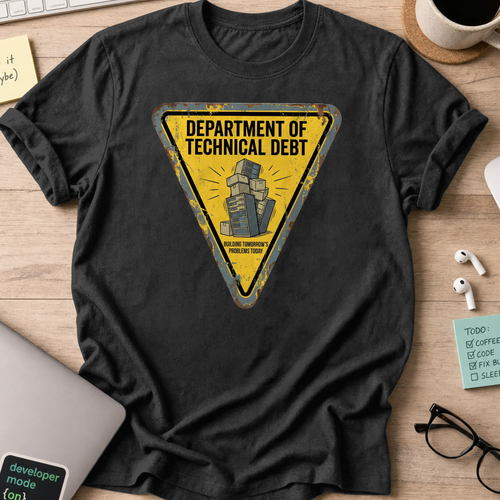department of technical debt shirt - Black