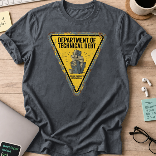 department of technical debt shirt - Dark Heather