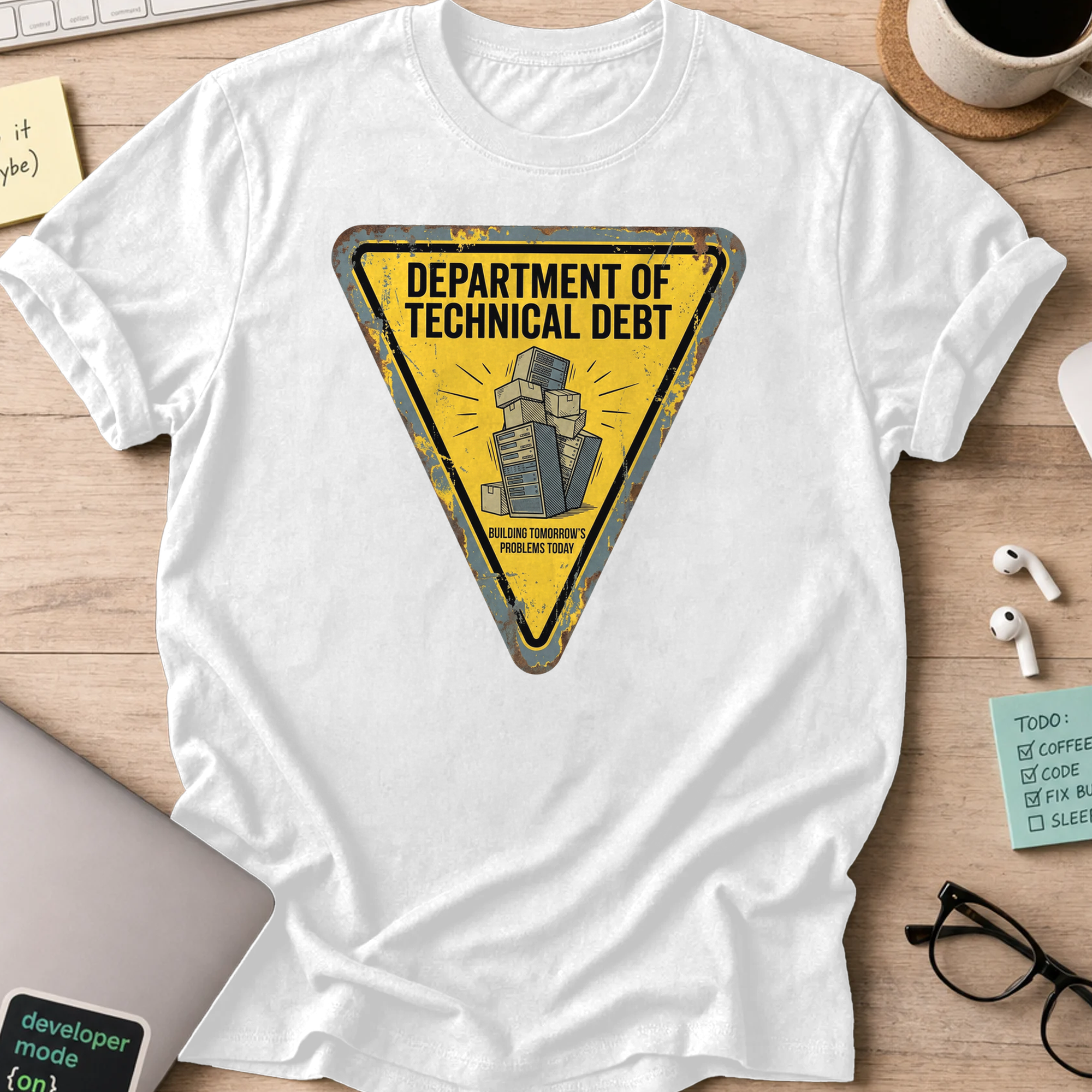 department of technical debt shirt - White